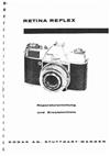 Kodak Retina Reflex manual. Camera Instructions.